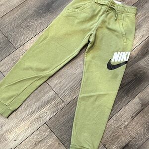 Nike Kids Green Joggers with Logo